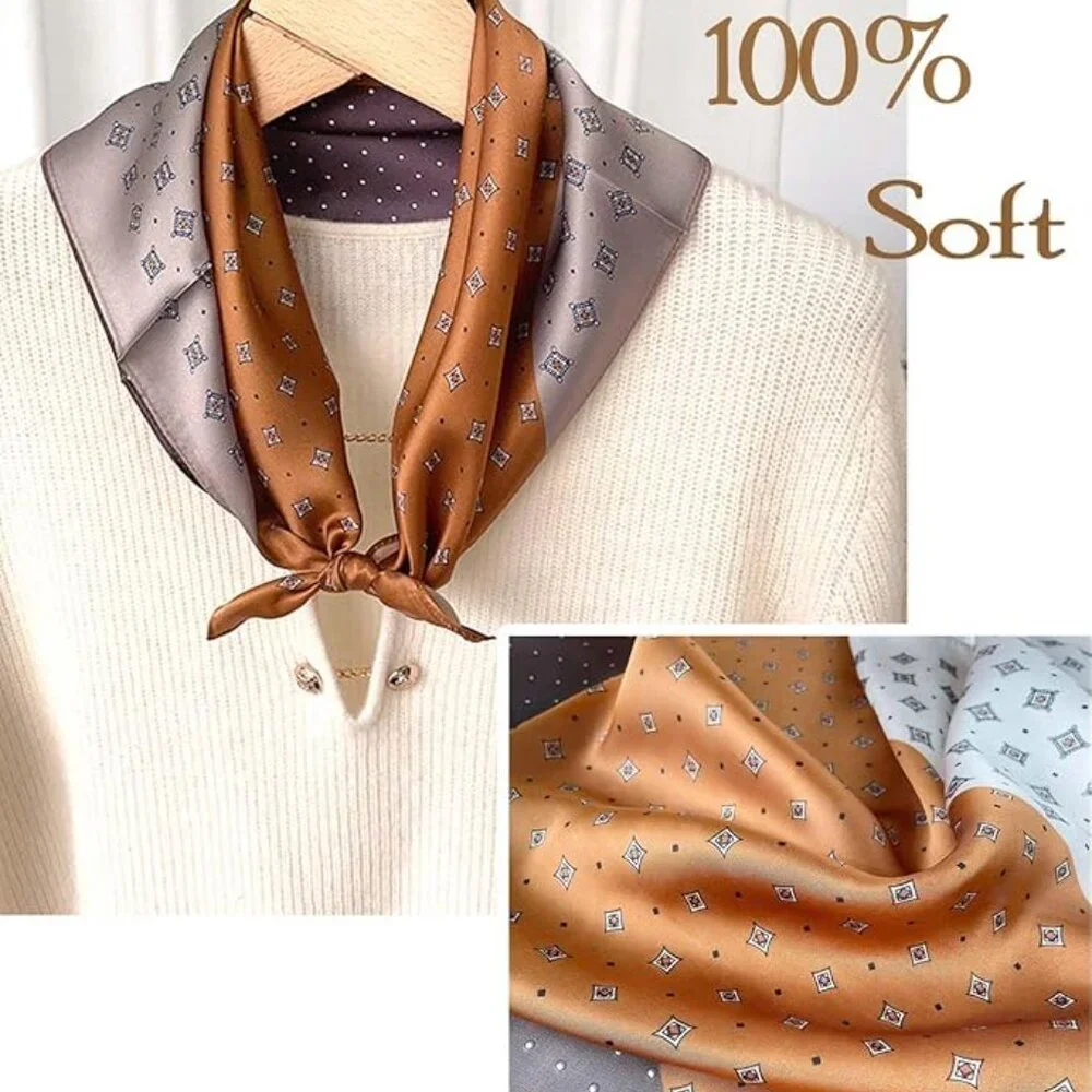 Silk Satin Head Scarf 27.5 x 27.5inch